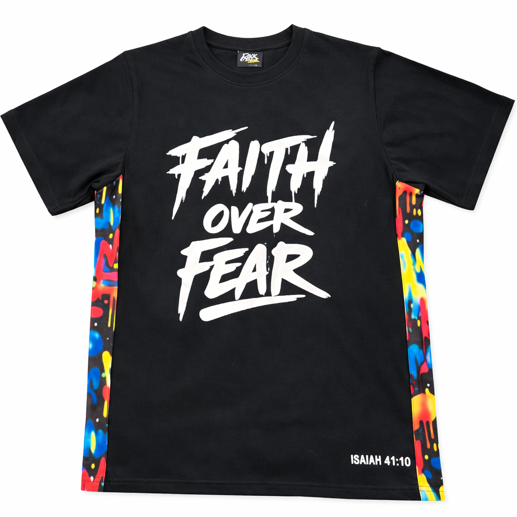 Faith Over Fear faith-based sports T-shirt by Rock League Athletic Wear