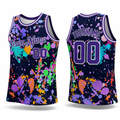 Abstract Paint Splash custom basketball jersey by Rock League Athletic Wear