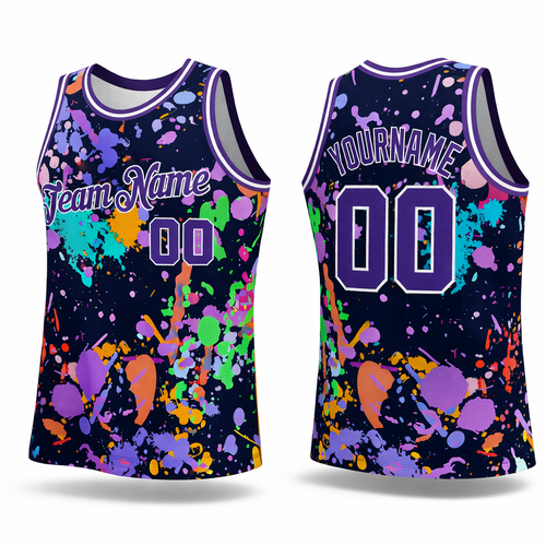 Abstract Paint Splash custom basketball jersey by Rock League Athletic Wear