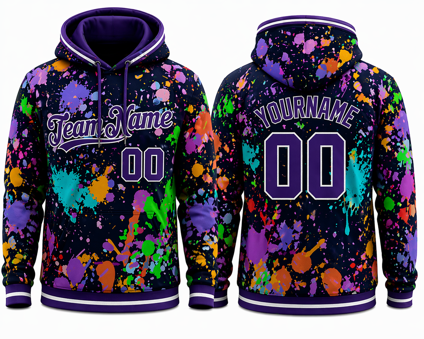 Abstract Paint Splash custom team hoodie by Rock League Athletic Wear