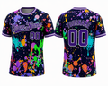 Abstract Paint Splash custom sports T-shirt by Rock League Athletic Wear