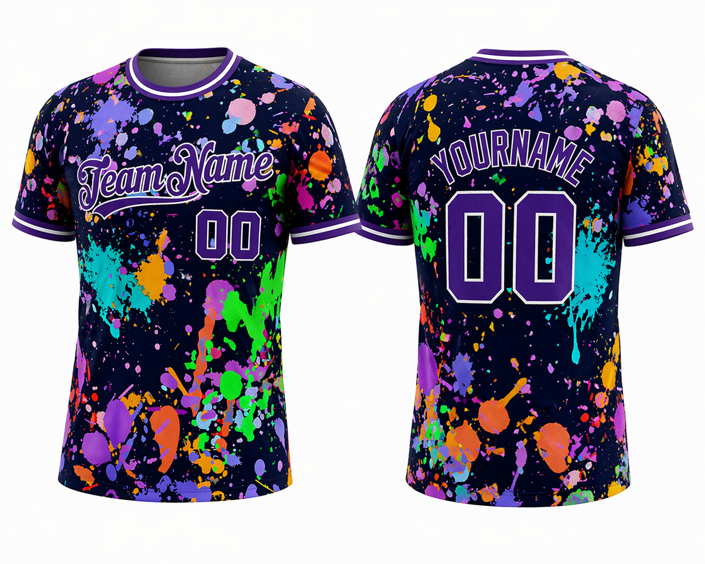Abstract Paint Splash custom sports T-shirt by Rock League Athletic Wear