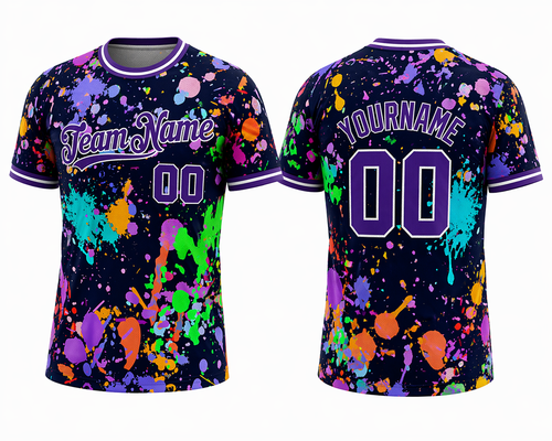 Abstract Paint Splash custom sports T-shirt by Rock League Athletic Wear