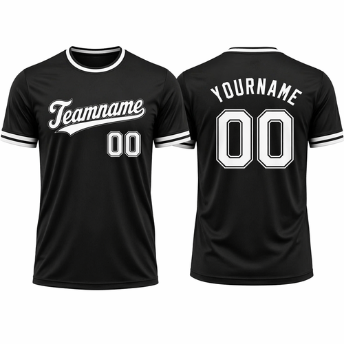 Black Classic custom sports T-shirt by Rock League Athletic Wear