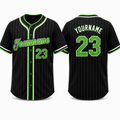 Black Neon Pinstripe custom baseball jersey by Rock League Athletic Wear