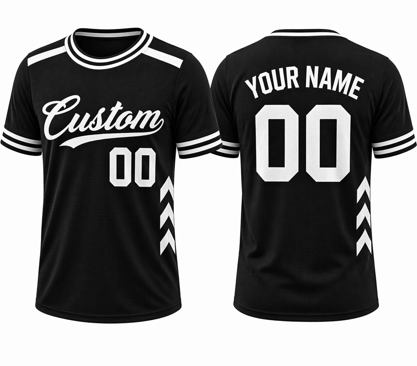 Black and White Sports custom T-shirt by Rock League Athletic Wear