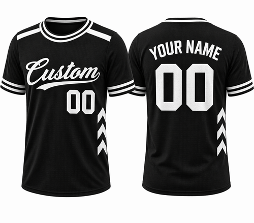Black and White Sports custom T-shirt by Rock League Athletic Wear