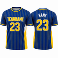 Blue Pinstripe custom sports T-shirt by Rock League Athletic Wear
