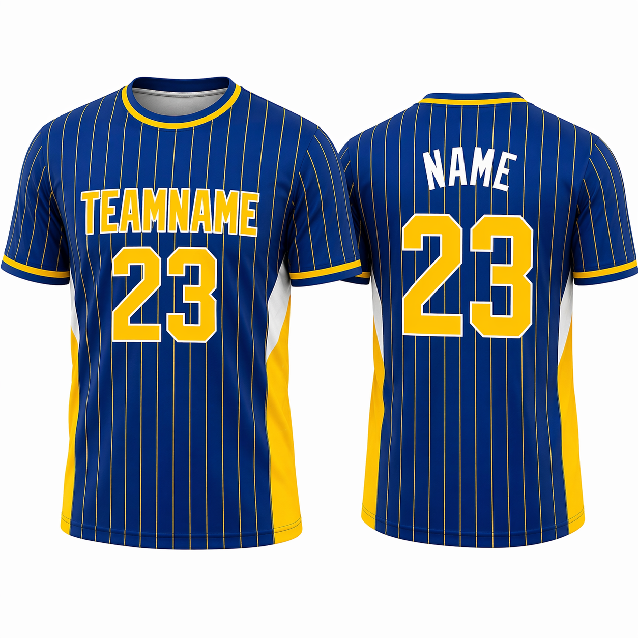 Blue Pinstripe custom sports T-shirt by Rock League Athletic Wear
