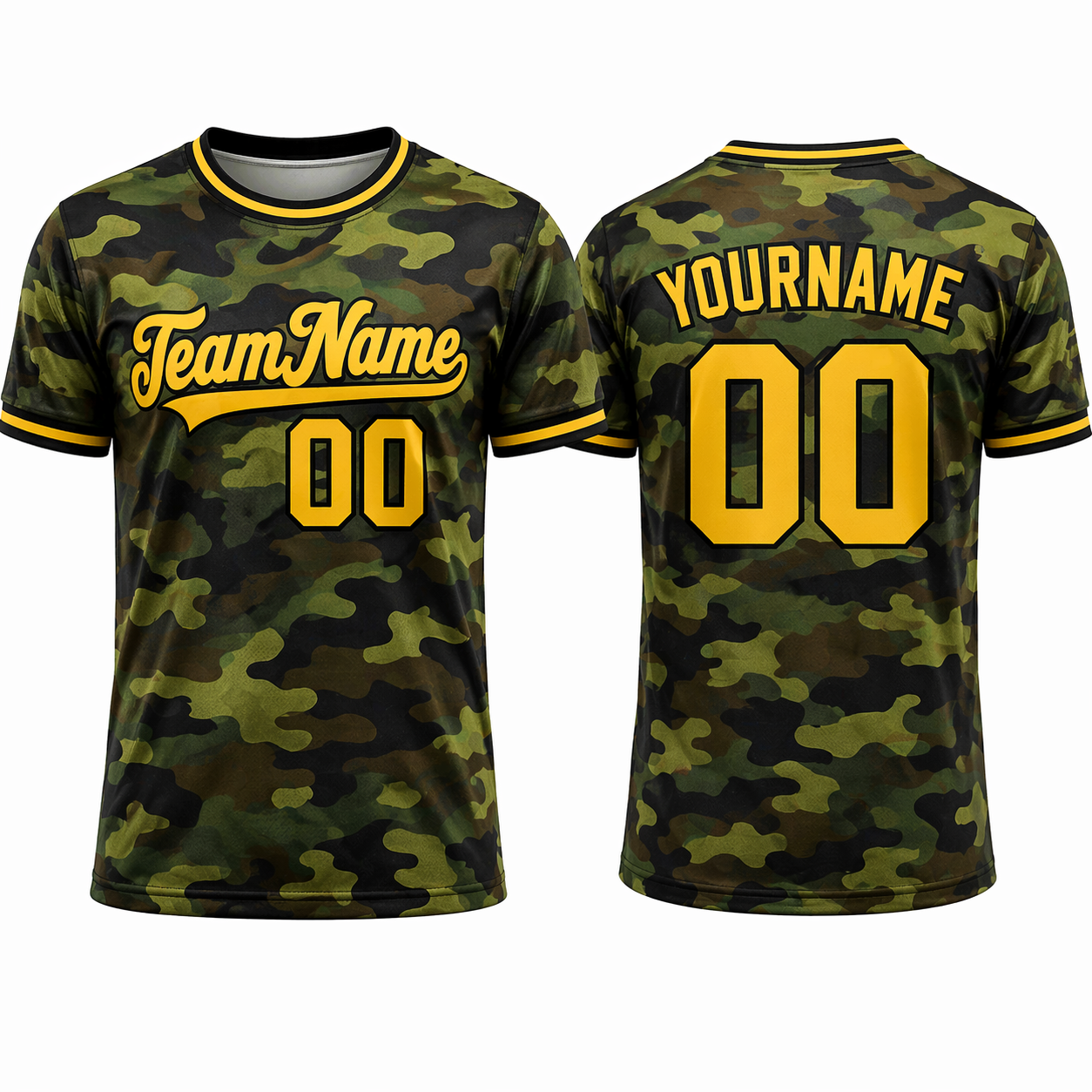 Camo custom sports T-shirt by Rock League Athletic Wear
