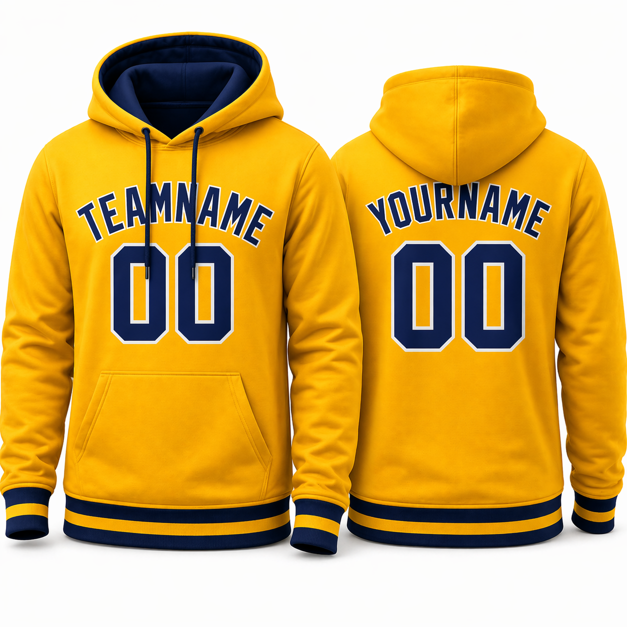 Classic Gold custom team hoodie by Rock League Athletic Wear