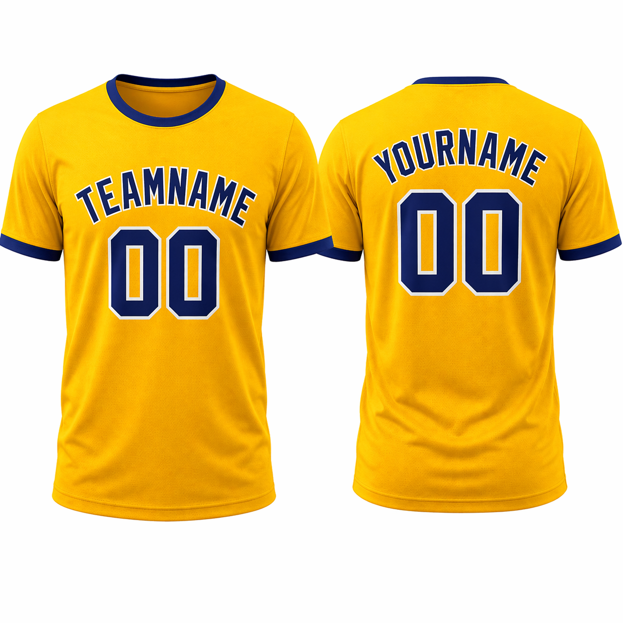 Classic Gold custom sports T-shirt by Rock League Athletic Wear
