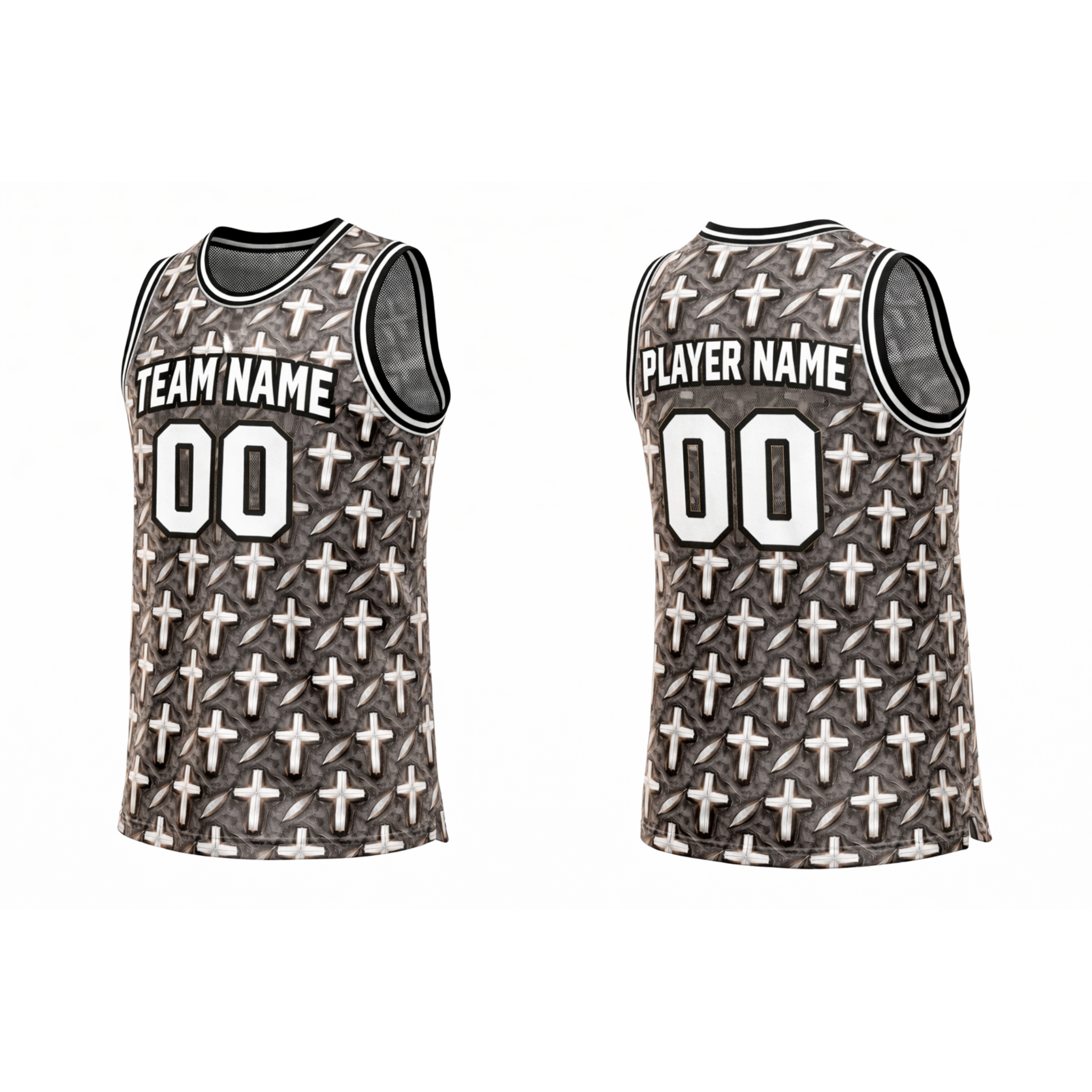 Cross Pattern custom basketball jersey by Rock League Athletic Wear