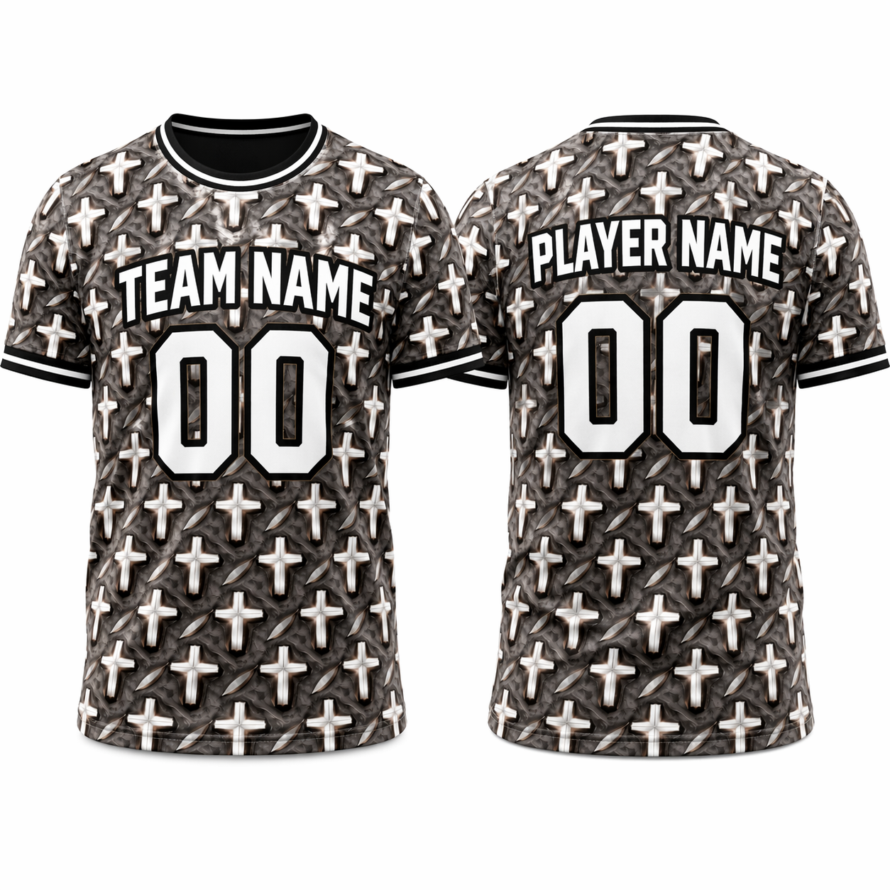 Cross Pattern custom sports T-shirt by Rock League Athletic Wear