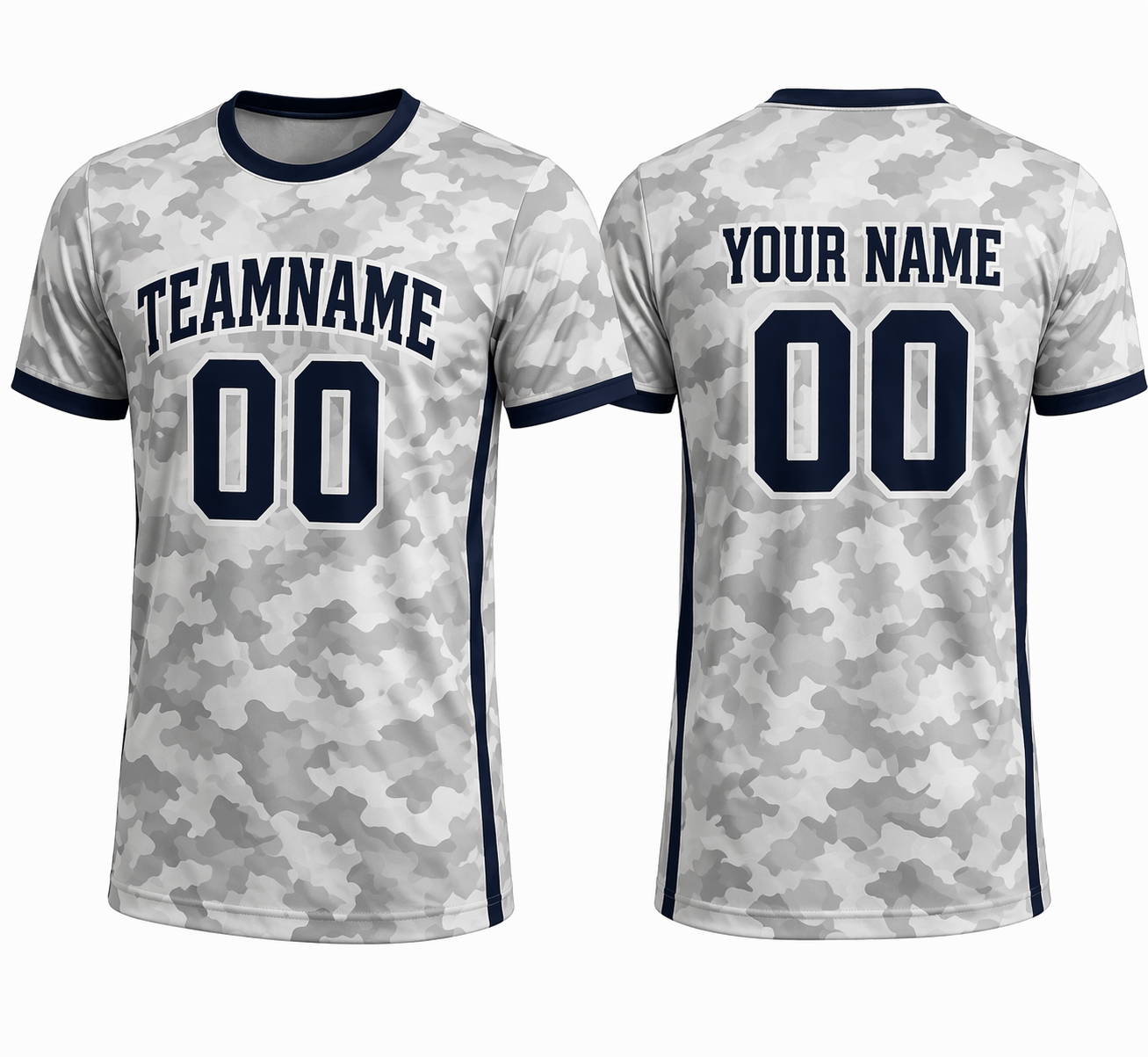 Gray Camo custom sports T-shirt by Rock League Athletic Wear