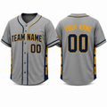 Grey Elite custom baseball jersey by Rock League Athletic Wear