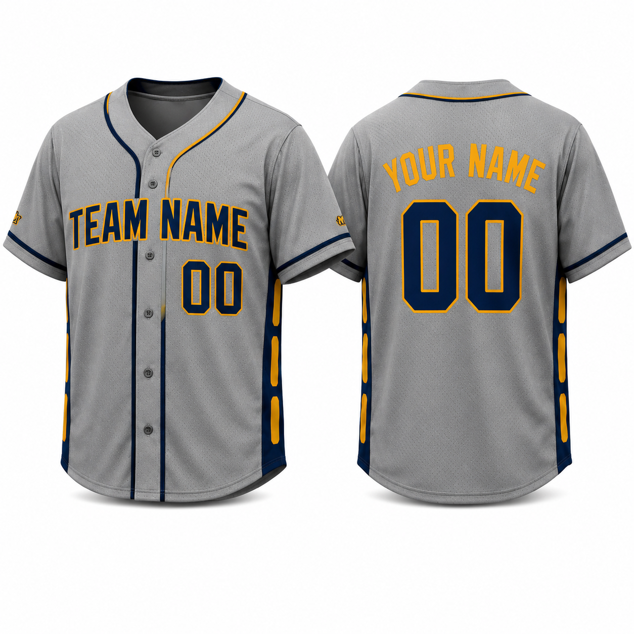 Grey Elite custom baseball jersey by Rock League Athletic Wear