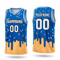 Ice Cream Drip custom basketball jersey by Rock League Athletic Wear