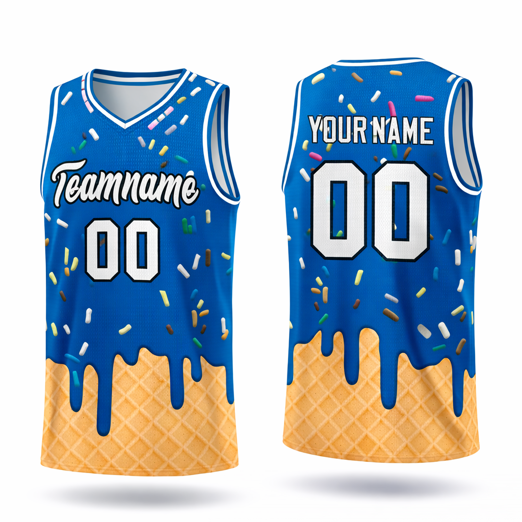 Ice Cream Drip custom basketball jersey by Rock League Athletic Wear