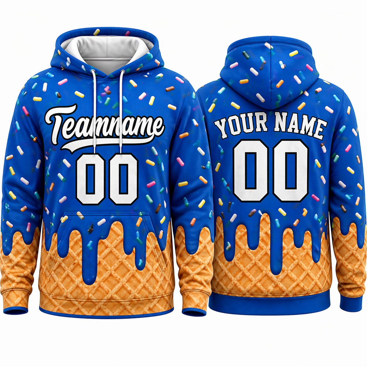 Ice Cream Drip custom team hoodie by Rock League Athletic Wear