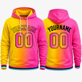 Neon Gradient Pink Yellow hoodie by Rock League Athletic Wear