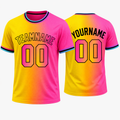 Neon Gradient Pink Yellow T-shirt by Rock League Athletic Wear