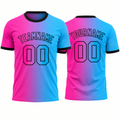 Neon Gradient Pink and Blue T-shirt by Rock League Athletic Wear