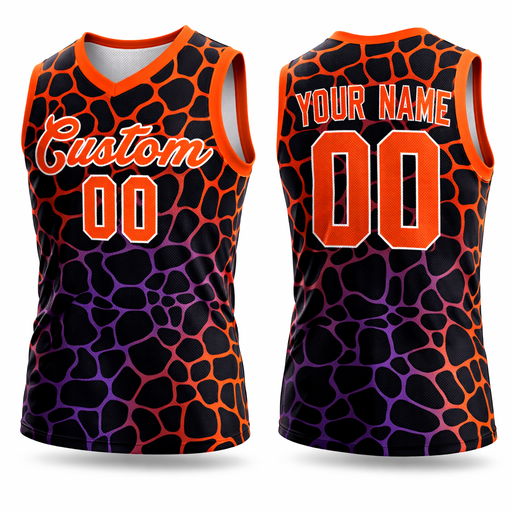 Neon Pattern basketball jersey by Rock League Athletic Wear