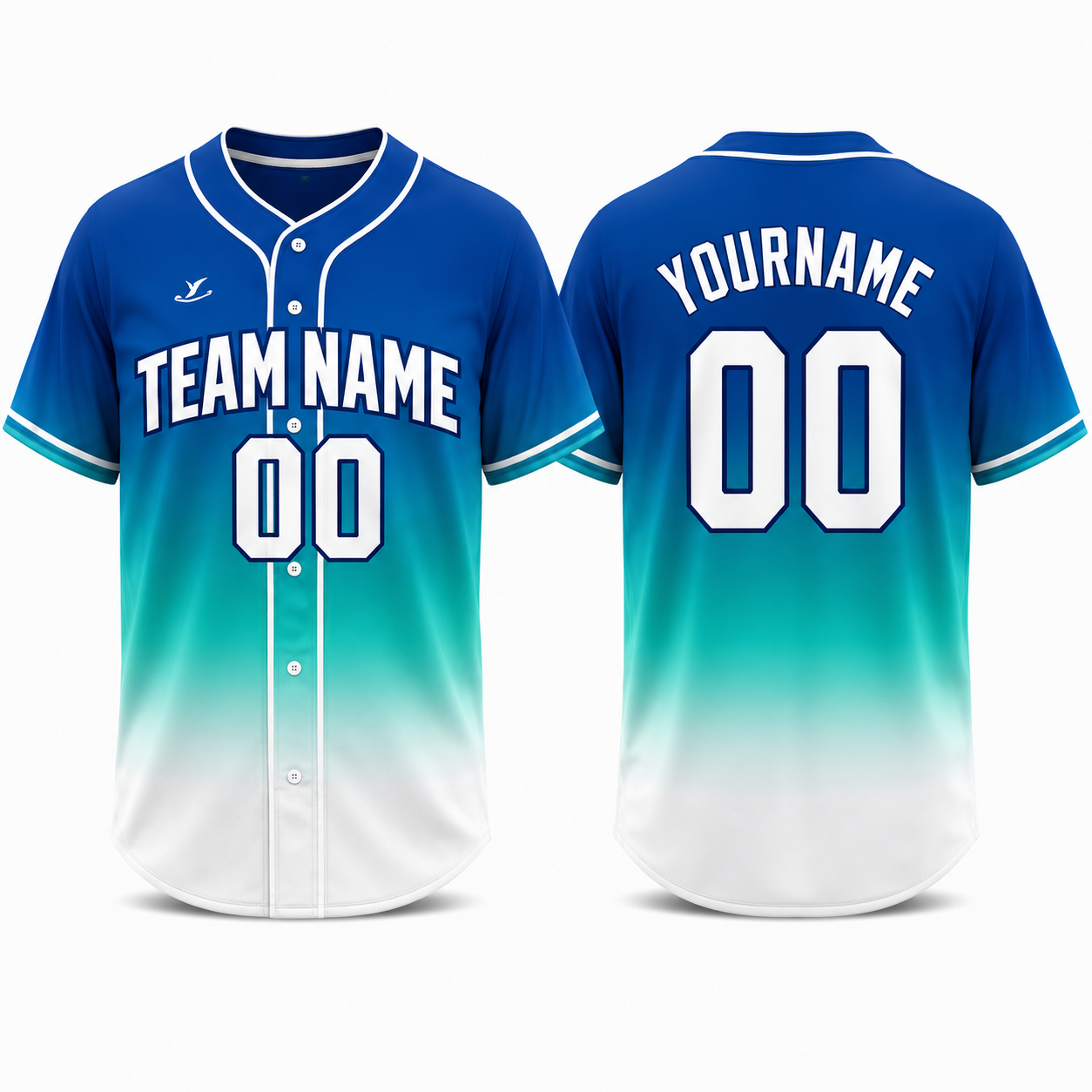 Ocean Fade baseball jersey by Rock League Athletic Wear