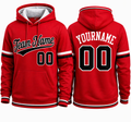 Red athletic hoodie by Rock League Athletic Wear