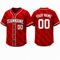 Red Strike baseball jersey by Rock League Athletic Wear