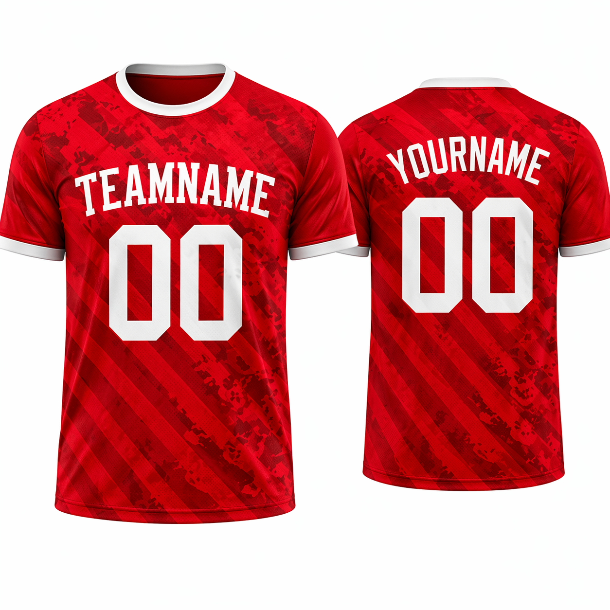Red Striped T-shirt by Rock League Athletic Wear