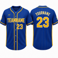 Royal Blue Pinstripe baseball jersey by Rock League Athletic Wear
