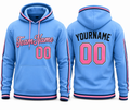 Sky Blue hoodie with pink accent by Rock League Athletic Wear