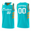 Teal Orange basketball jersey by Rock League Athletic Wear