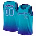 Teal Purple Gradient basketball jersey by Rock League Athletic Wear