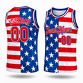 USA Flag basketball jersey by Rock League Athletic Wear