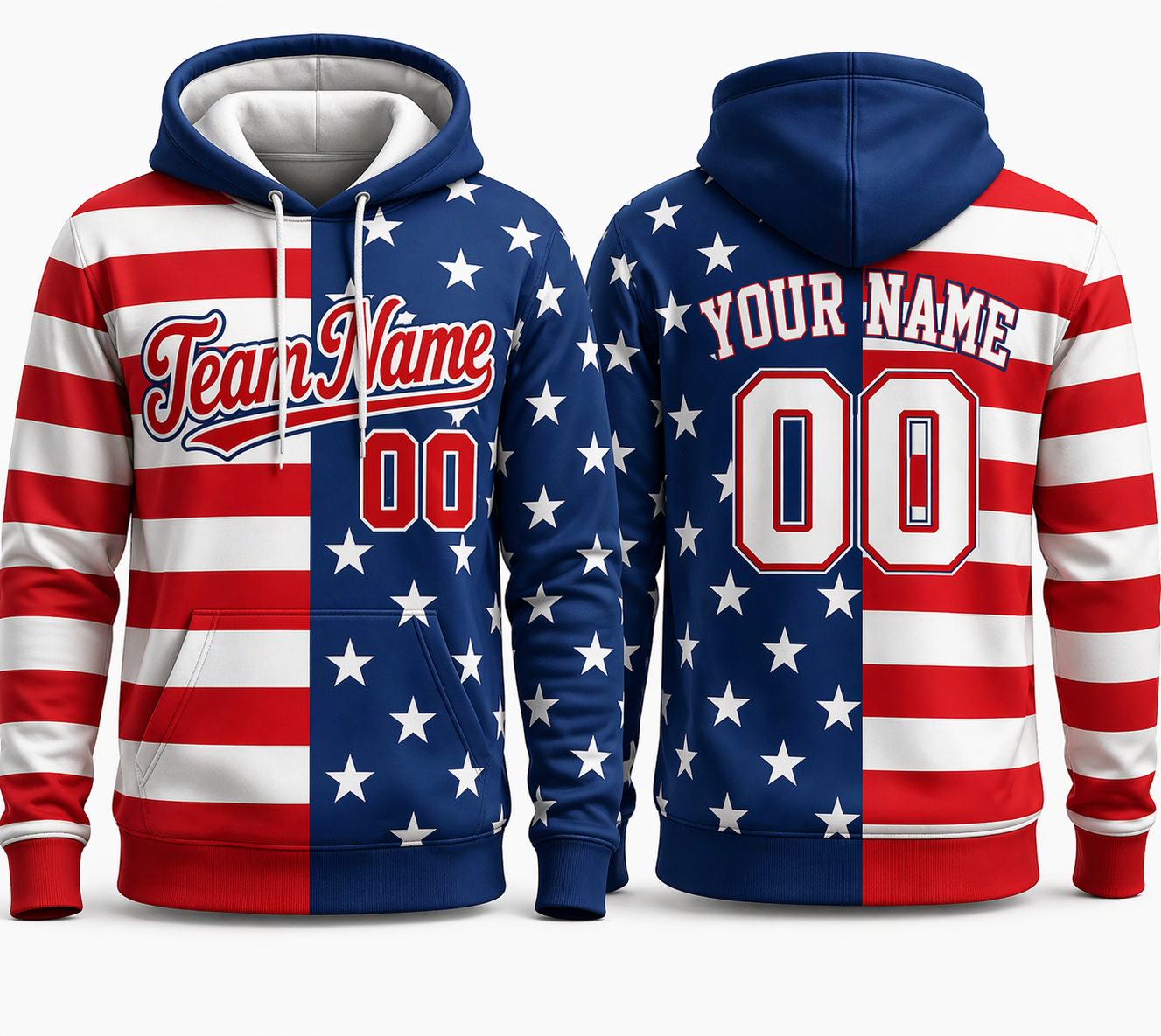 USA Flag hoodie by Rock League Athletic Wear