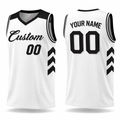 White and Black basketball jersey by Rock League Athletic Wear