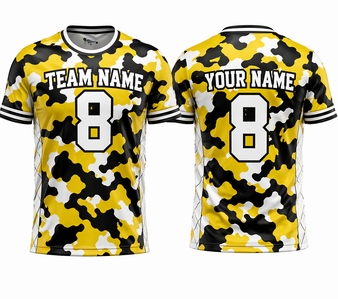 Yellow Camo T-shirt by Rock League Athletic Wear